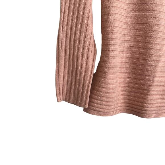 Vince Women‎ Sweater S Peach Wool Cashmere Tie Back Cottage Fairy Cozy Feminine - Picture 7 of 13